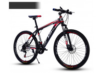 Велосипед FLS Bike Черный с красным на спицах