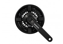 Shimano система fc-ty301, 170мм, 42/34/24T, под квадрат, с защитой, под 6-8 скоростей, чёрная, без упаковки
