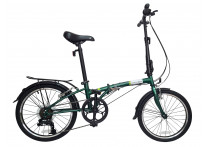 Велосипед DAHON Dream D6 складной, Turkish green. Крылья, багажник, подножка