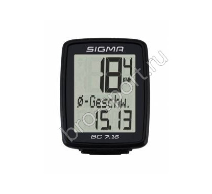 Велокомпьютер Sigma ВС 7.16 Topline 7 функций 
