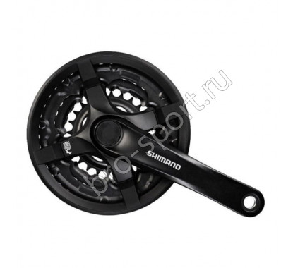 Шатуны Shimano Tourney FC-TY501 24/34/42Т 170 мм чёрные/580232
