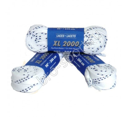 Шнурки хоккейные белые 274 см X914-274