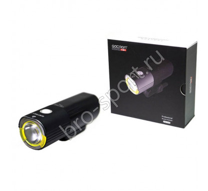 Фонарь передний GACIRON V9S-1000 1000lm,диод,4режима,Li-аккум,USB,крепл. на руль,алюм.черный,120грФо
