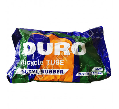 Велокамера 26' DURO 26х1,75/2,125 А/V ПЭ