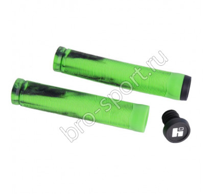 Грипсы HIPE H3 140 мм Черные/зеленые