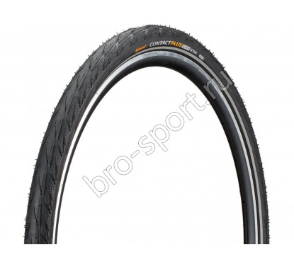 Покрышка Continental CONTACT Plus City 28 x 1.60 (42-622) чёр./чёр. Reflex, 3/180TPI, SafetyPlusBreaker, E50, Silver label