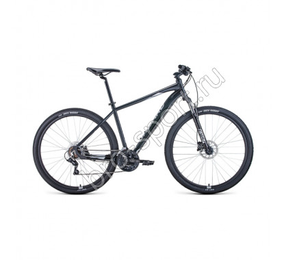 Велосипед 29' Forward Apache 29 3.2 disc AL Черный матовый/Серебро 20-21 г