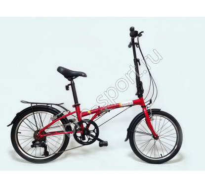 Велосипед DAHON Dream D6 складной, красный. Крылья, багажник, подножка