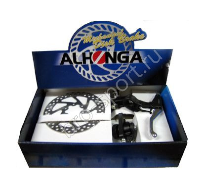 Alhonga тормоза дисковые мех. hj-md11+hj-327adv+2p передний+задний без торм. ручек - роторы 160мм, в коробке