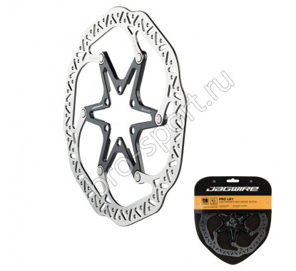 Диск тормозной JAGWIRE Pro LR1 DCR021, 160мм, 6 болтов, ал./сталь, вес 105г