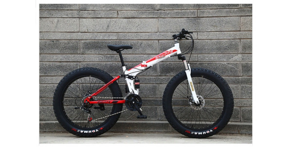 Велосипед BNQ MTB Белый с красным на спицах