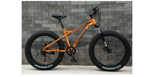 Велосипед Fatbike GUNSROSE оранжевый на спицах