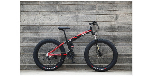 Велосипед BNQ MTB Черный с красным на спицах